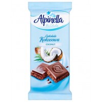 Шоколад Alpinella молочный с кокосом, 90 г